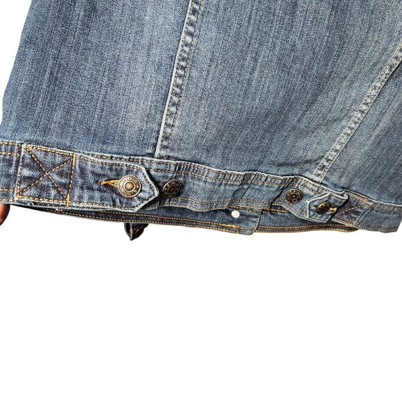Ana Womens Studded Denim Jacket Large Blue - Picture 6 of 6